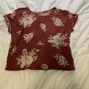 Red floral t-shirt